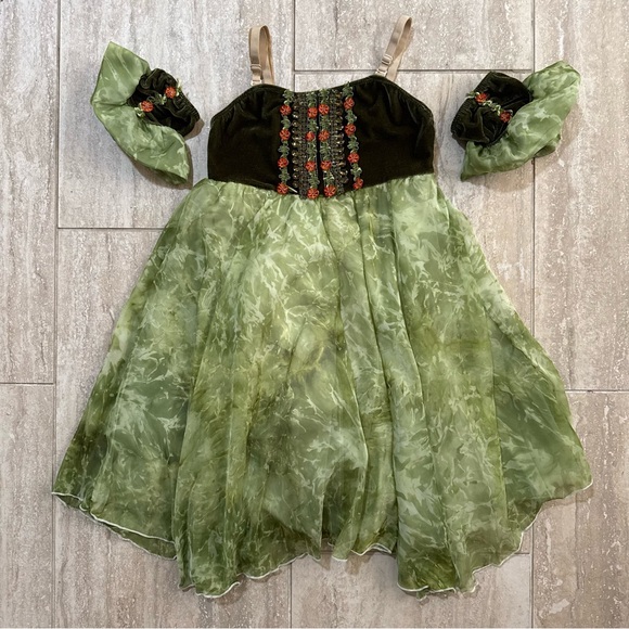 Revolution Dancewear Renaissance Fairy woodland elf ethereal whimsical Green God - Picture 1 of 8